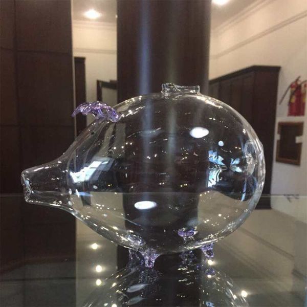 

pig piggy bank money boxes coin saving box cute transparent glass souvenir birthday gift for children kids