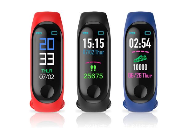 

HOT ITEM M3 Fitness Smart Bracelet IP67 waterproof Heart Rate Monitor Sleep monitoring smartwatch PK Mi Band Wristbands Bracelet