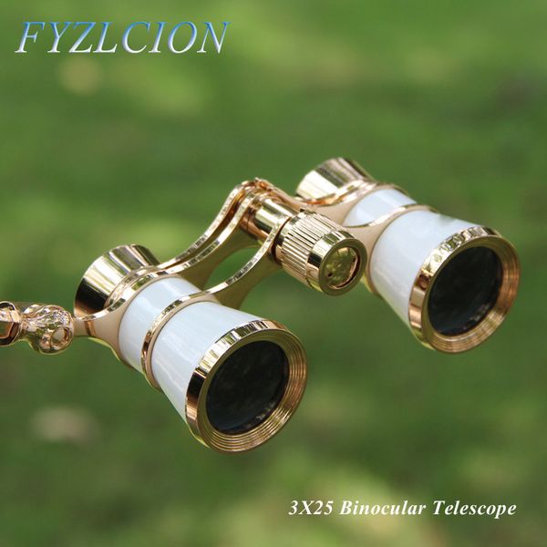 

3x25 binocular telescope opera glasses coated theater/opera glass lady glass handle telescopio