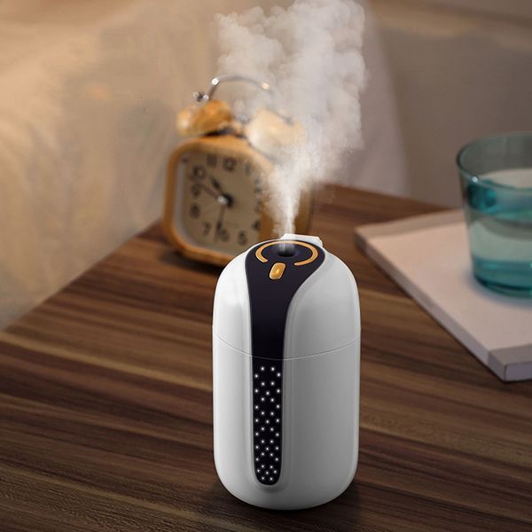 

battery air humidifier 330ml aromatherapy diffuser rechargeable humidifier led light mist maker wireless car purifier fogger