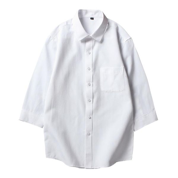 

mogu new mens summer casual plus solid shirts plus size 4xl breathable blouse three quarter fashionable male shirts