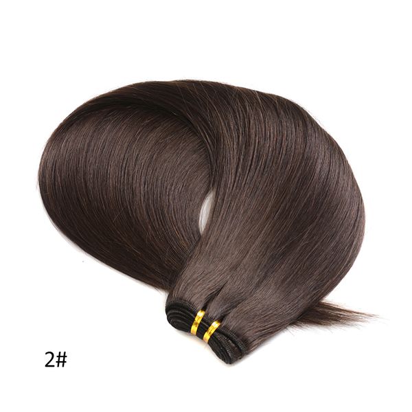 Top 10a Grade Straight Hair Bundle Dark Brown Brazilian Virgin