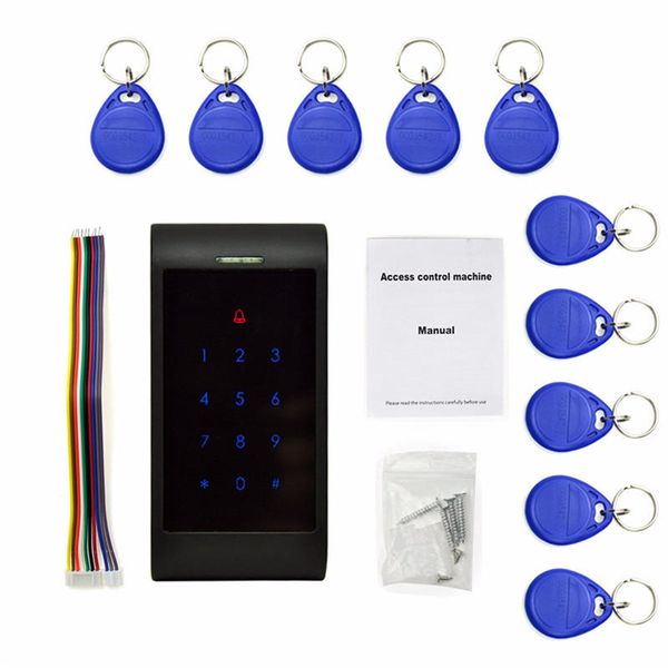 

x8-id 125khz one door access control system machine electric strike lock 10 id card