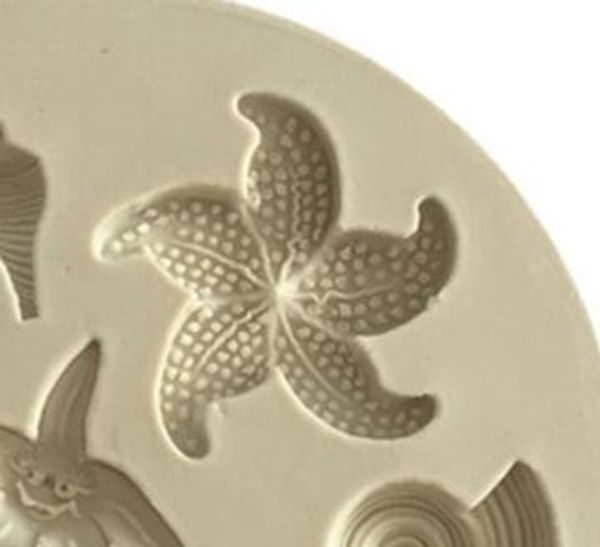 2019 Starfish Shell Fondant Cake Candy Silicone Molds Creative Diy