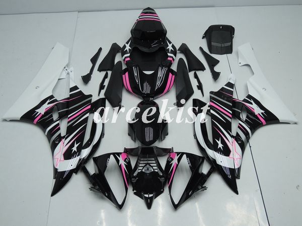 

new abs injection mold motorcycle fairings kit fit for yamaha yzf-r6 2006 2007 06 07 r6 pink black