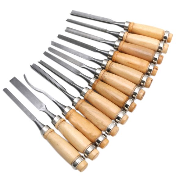 

12pcs/set new multi tool hand wood carving chisels tools kit for basic woodcut diy qj888