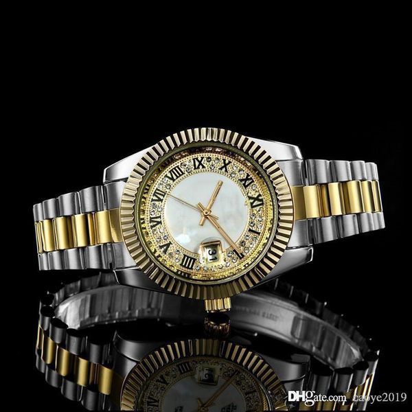 

40мм Relogio мужские часы Мужчина для Luxury Вист моды черный циферблат с календарем Brackle