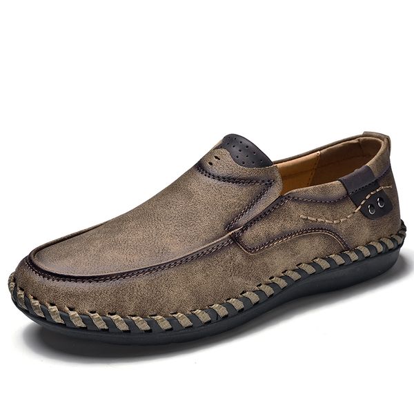

men loafers shoes brand quality split leather breathable men's casual driving oxfords shoes moccasins sneakers men flats shoes, Black