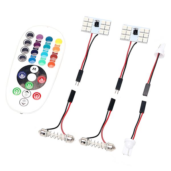 

1 set 12led rgbw car light auto remote controlled led lamp