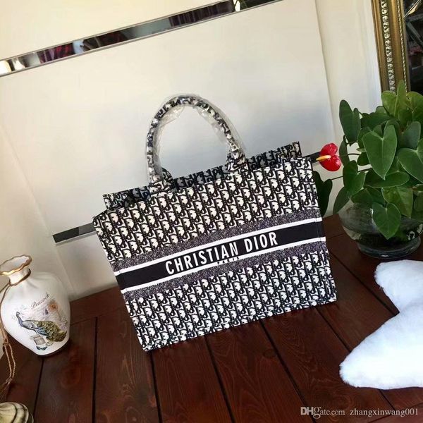 

8dior fa hion women big capacity tote bag de igner women handbag lady famou canva bag pur e ladie houlder bag 010