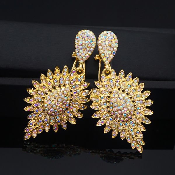 

earrings for women zircon stone drop earrings big gold 2020, Silver