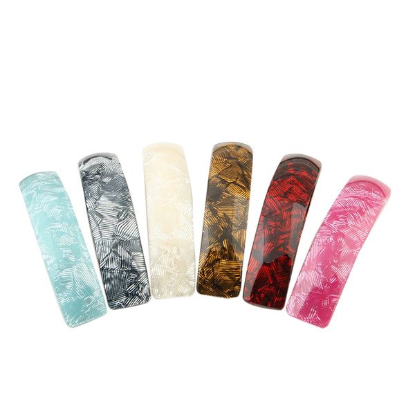 

6 pcs hairpins elegant acrylic marble simple hairpin decoration barrette headwear hair clip for ladies girls women, Golden;silver
