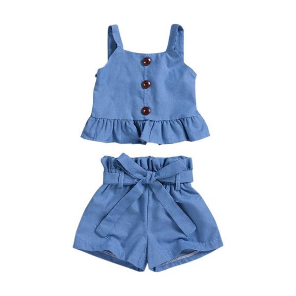 

cute sweet baby девушка лето ремень топ шорты хлопок сплошного цвета эпикировка set, White