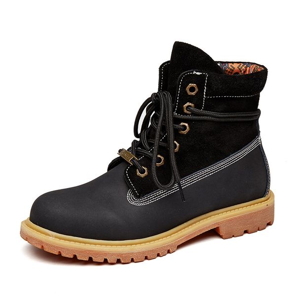 

mens winter motocycle boots tactical male work safety desert shoes combat timber cowboy army kanye west bot, Black