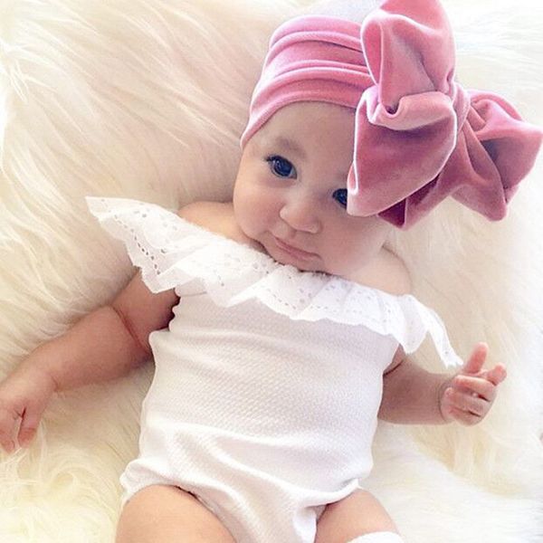 

velvet baby headband turban big bowknot baby girl headband for newborn bow hair band children kid head wrap hair accessories, Slivery;white