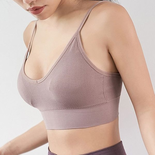 

seamless wireless padded sports bra lady girls mini vest camisole sports yoga running straps for women running wear, White;black