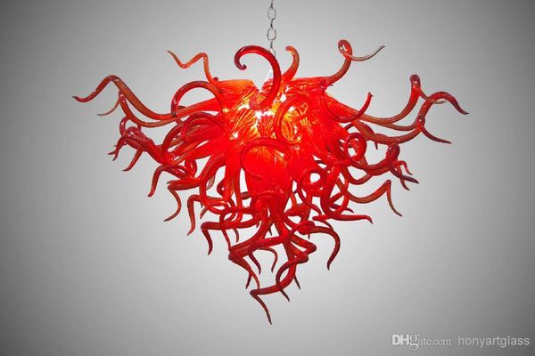 

Big Red Mini House Art Deco Lamp Hand Blown Glass Murano Chandelier