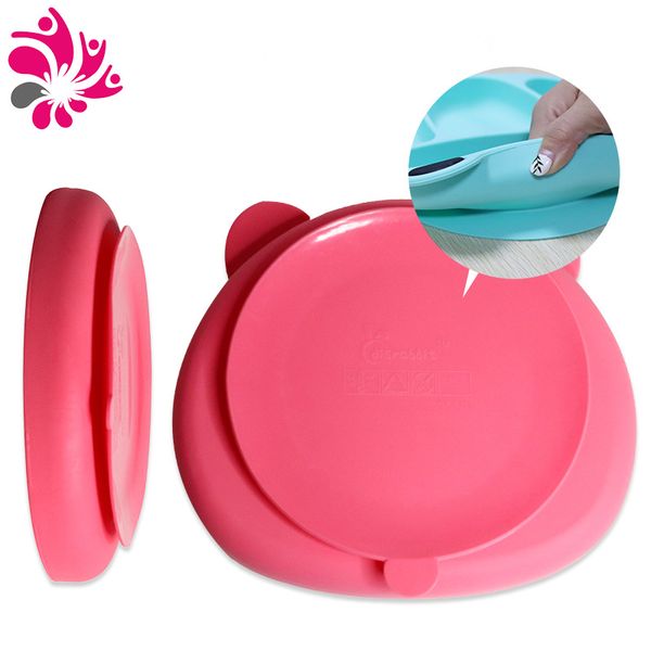 

new style panda silicone plate children creative shatter-resistant plate baby tableware