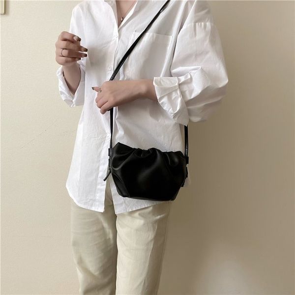 

2020 new shoulder bag women's casual fashion korean simple solid color