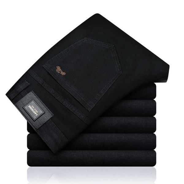 

2019 new autumn spring jeans men brand clothing black midweight denim pants male quality trouser, Blue