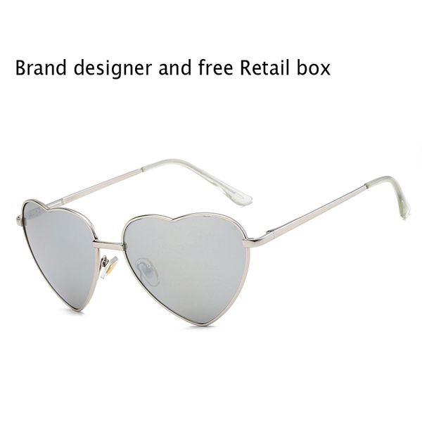 

new fashion brand design sunglasses women heart frame with cutting lensesframe clear light-colored lens ultra-light eyewear retail box, White;black