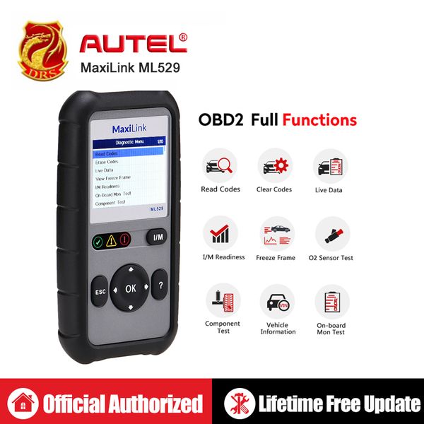 

presale autel maxilink ml529 car diagnostic tool full obd2 eobd scanner obdii fault auto code reader pk creader 6001 cr6001