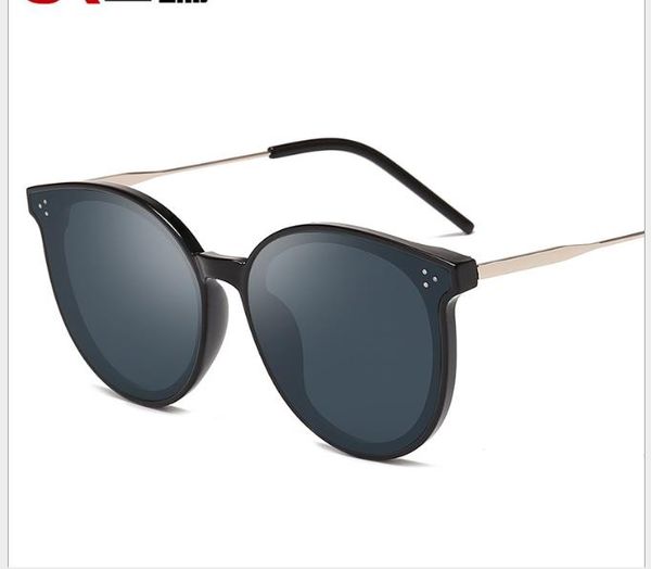

new large frame sunglasses in europe and america, White;black