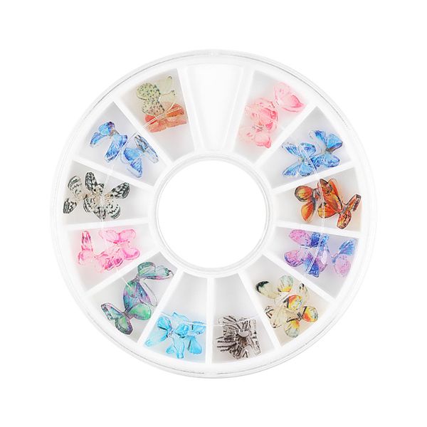 

3d butterfly acrylic glitter sequins powder gel for nail polish nail art decorations manicure diy nail art accesorioy f704, Silver;gold