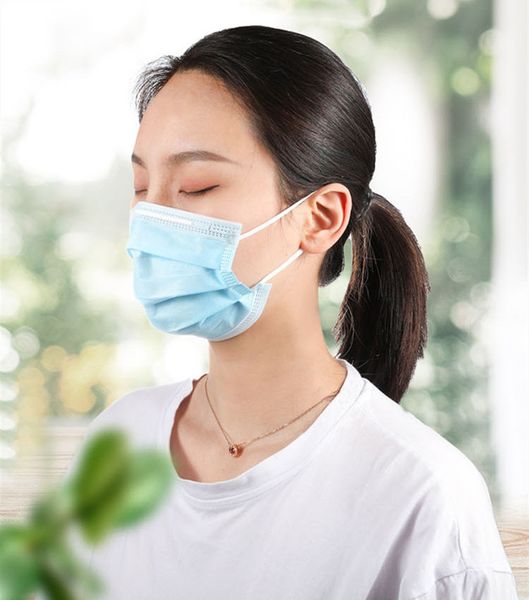 

одноразовые маски для лица стерильные 3-слойные защитные маски anti pm2.5 safety face мужчины и женщины эластичные маски