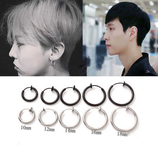 

1 piece fashion fake nose ring goth punk lip ear nose clip on fake septum piercing nose ring hoop lip hoop rings earring, Slivery;golden