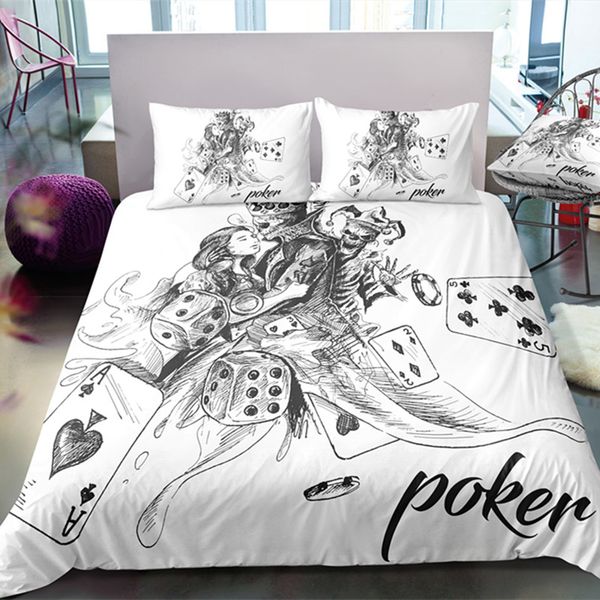 3d Sugar Skull Bedding And Duvet Cover Poker Skull Duvet Cover