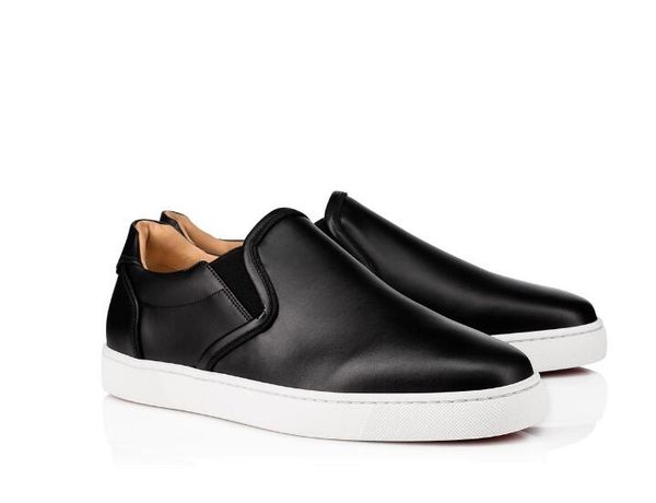 

men red bottom casual sneaker pik boat shoes sailor boat spiked mens flat genuine leather sneaker latte sliver rivets women's studded s, Black