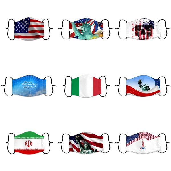 

100% cotton printed intercalable filter piece pm2.5 designer face mask three-dimensional washable cotton ered face masks #915