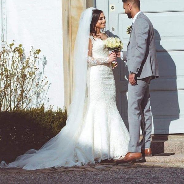 

2019 Western Mermaid Wedding Dresses For Country Bohemian Bridal Wedding Gowns Vintage Long Sleeves Wedding Party Gowns