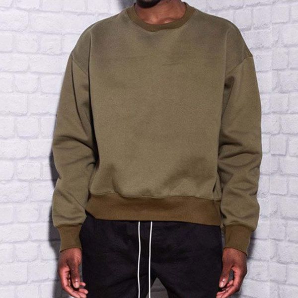 

новый фуфайки простой повседневный твердая мужчины женщины толстовки негабаритные o-образным вырезом поникшие плечи мужские топы 6q244, Black