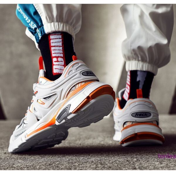 

2019 track 3.0 tess paris gomma meille yellow low heel 3m s sports shoes triple s sneaker designer 35-45