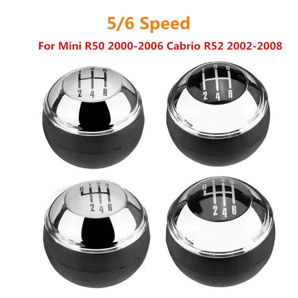

5/6 speed manual car gear shift knob shifter lever handle ball round for mini r50 2000-2006 cabrio r52 2002-2008 25117542278