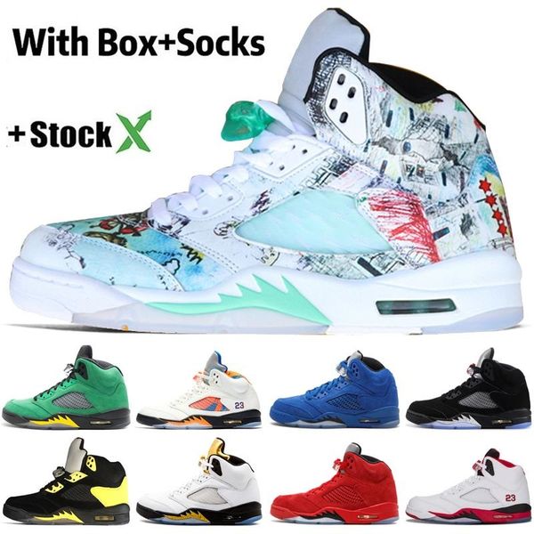 

stock x 5 5s fresh prince purple white grape men basketball shoes laney blue black paris camo camouflage retro sneakers