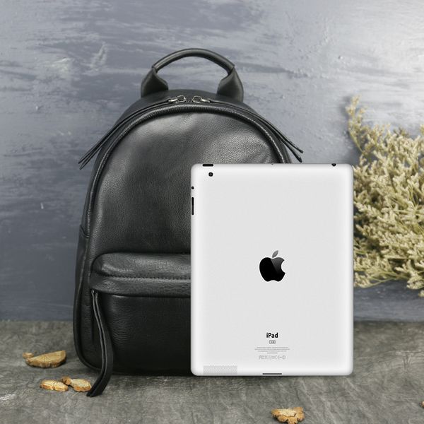 

2020 fashion new head layer cowhide large capacity leather backpack black student backpack