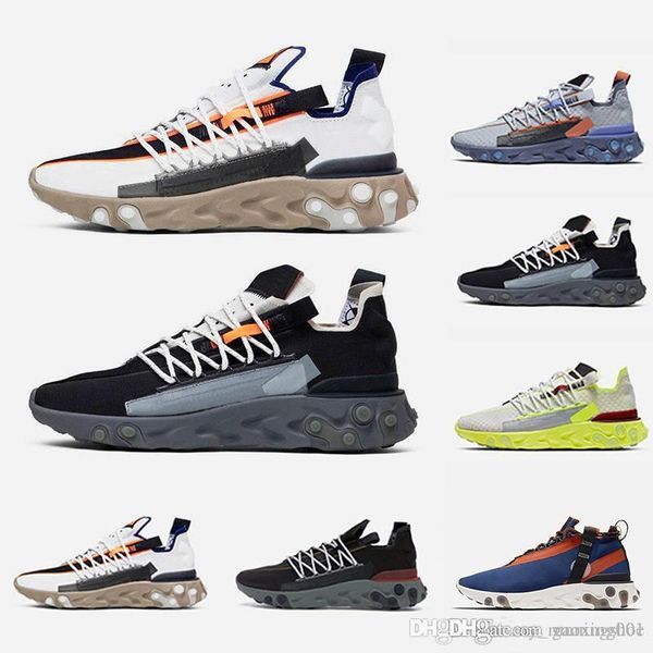 

new arrival react lw wr mid ispa men women running shoes ghost aqua wolf grey platinum volt summit white mens trainer sports sneakers, White;red