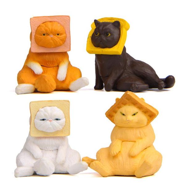 

bravo head clip toast sturdy japanese cat pvc mini action figure cartoon doll figurines playset toy home decor toys