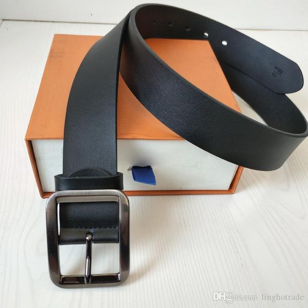 

fashion designer belts for men belts designer belt luxury belt leather classical belts women big gold silver smooth buckle with box, Black;brown