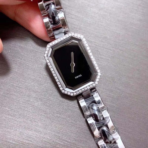 

women stainless quartz watches wristwatches fashion rhinestone women clock and ceramic montre band steel for relogio feminino female fe ukbg, Slivery;brown