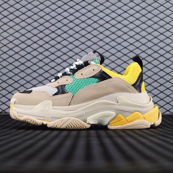 

designe multi luxury triple s designer low old dad sneaker combination soles boots mens womens fashion casual shoes high ss25671, Black
