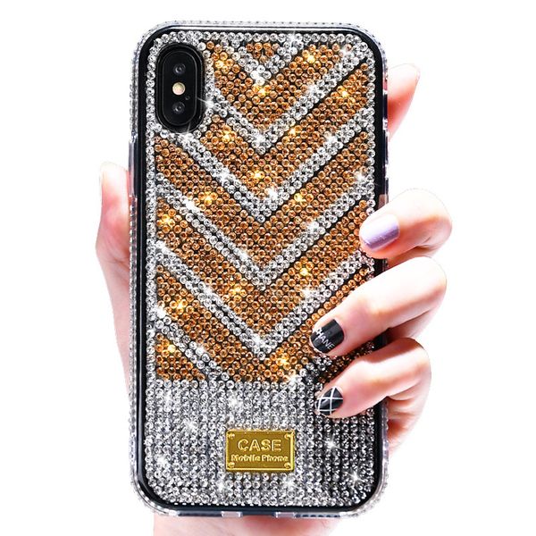 

luxury phone case for iphone 11/11pro/11 pro max xr x/xs xsmax 7p/8p 7/8 6p/6sp 6/6s fashion tpu back cover with rhinestone wholesale