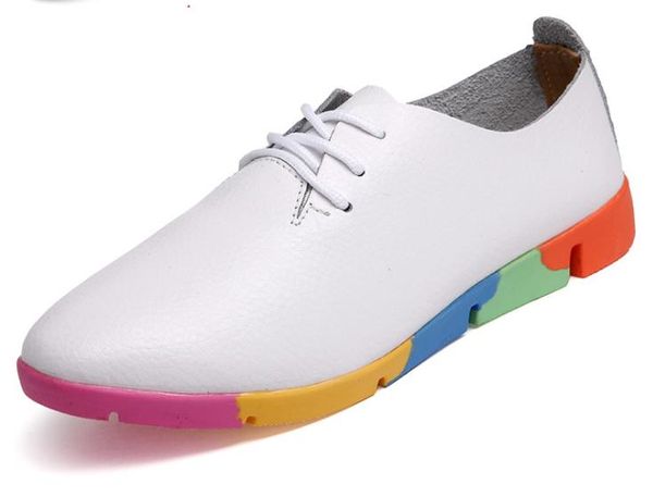 

women's shoes leather non-slip soft bottom women flats casual shoes 1240, Black