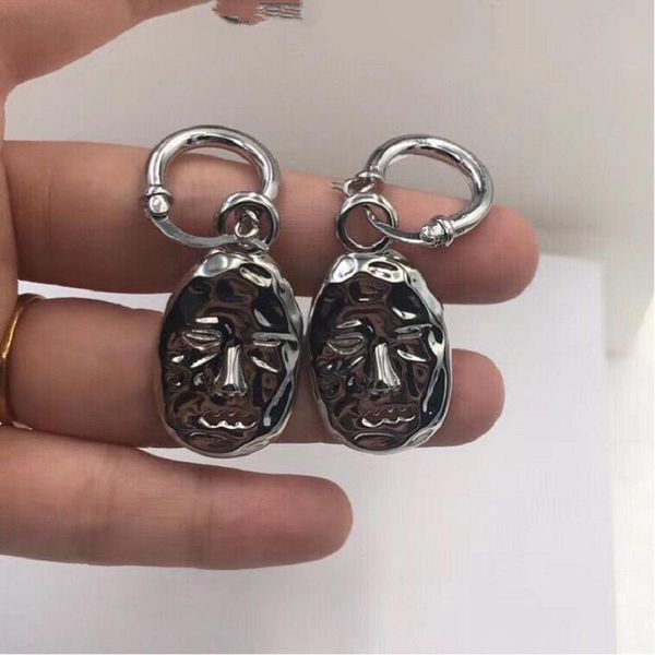

2020 europe and the united states new individual earrings refined version of women's earrings, silver retro earrings, integrit, White
