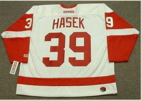 Maglia personalizzata da uomo # 39 DOMINIK HASEK 2002 CCM Tk Home Hockey o personalizzata con qualsiasi nome o numero di maglia retrò