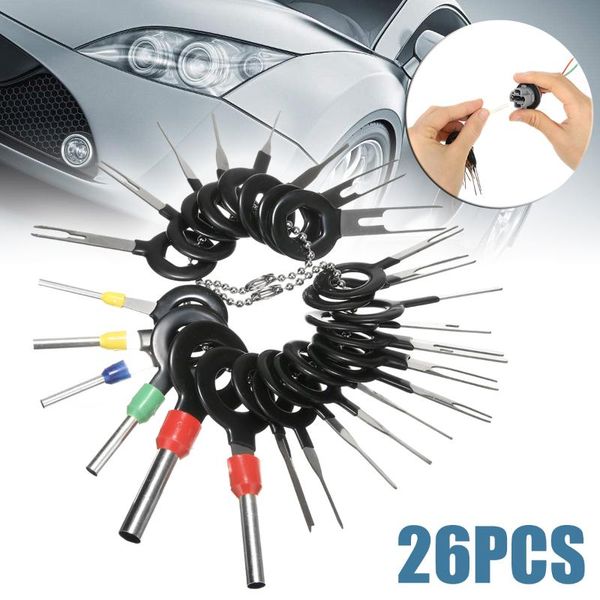 

set 11/18/21/26/36pcs automotive plug terminal remove tool set key pin car electrical wire crimp connector extractor kits