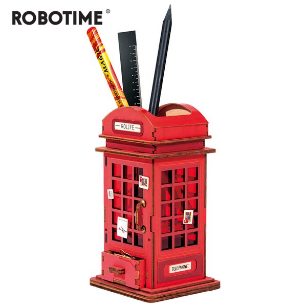 

robotime 5 видов diy 3d деревянная игра-головоломка giftpenholderstorage box для детей друг популярная игрушка tg11 y200413